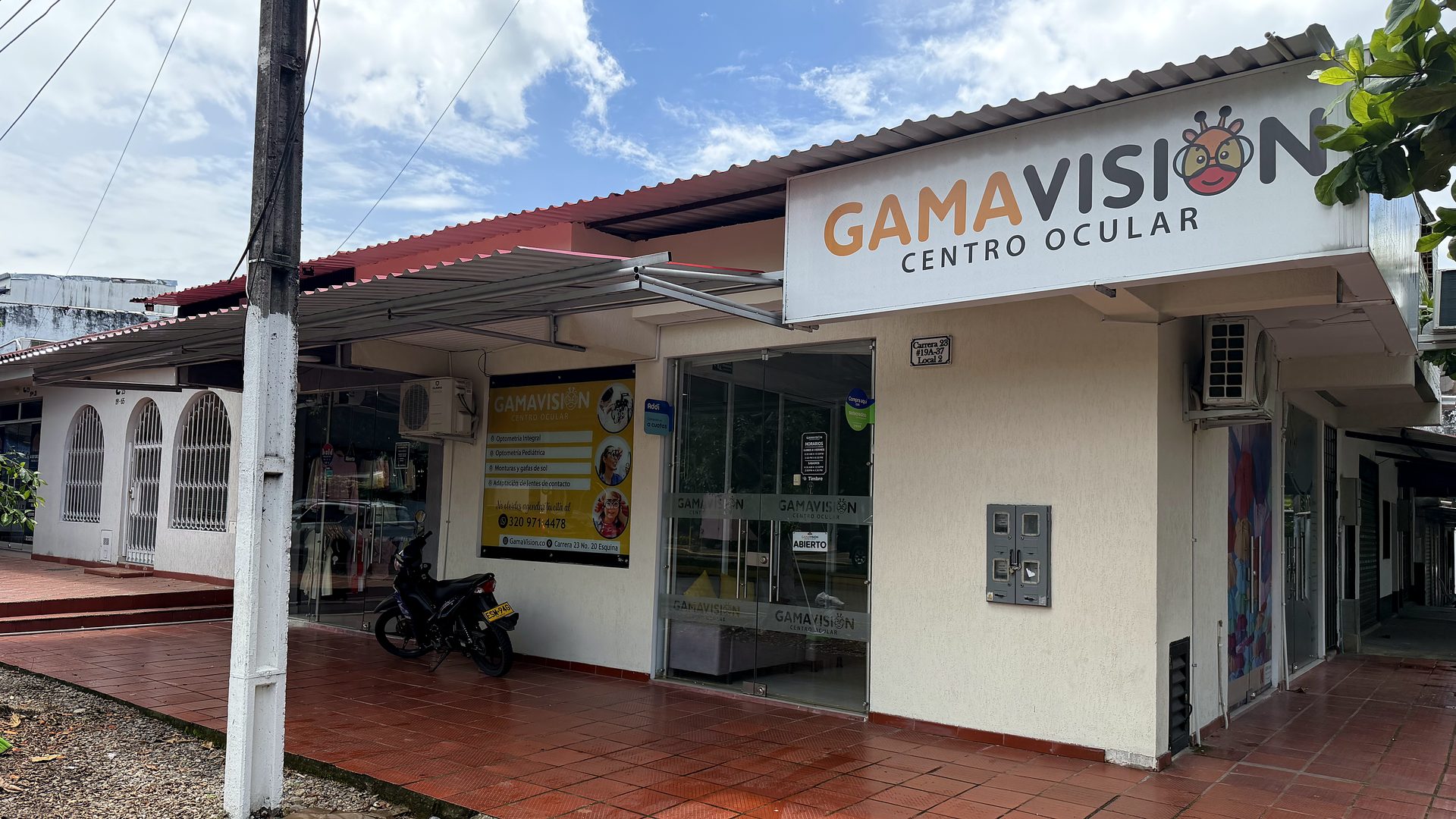 Fachada de Centro Ocular Gamavisión en la Carrera 23 #19A-37, Local 2, Barrio Bicentenario, Yopal